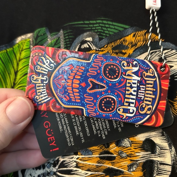 Ay Guey! Men’s Large Jaguar Skull Short Sleeve New!!! - Picture 2 of 3